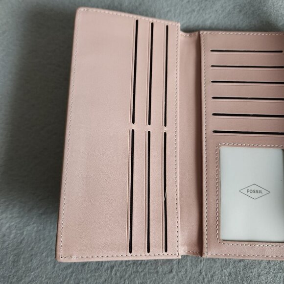 Fossil Wallet Women's Tan Yellow Faux Leather Pleather - Picture 8 of 11